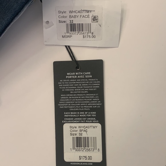 Hudson Jeans Barbara ripped skinny ankle jean baby face size 32 - Picture 11 of 12